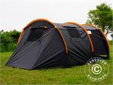 Campingtält, TentZing® Tunnel, 4 personer, Orange/Mörkgrå