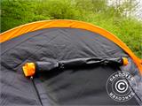 Campingtält, TentZing® Tunnel, 4 personer, Orange/Mörkgrå