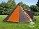 Campingtält, TentZing® Teepee, 5 personer, Orange/Mörkgrå