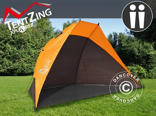 Beach tent, TentZing®, 2 persons, Orange/Dark Grey