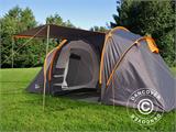 Camping tent, TentZing® Xplorer family, 4 persons, Orange/Dark Grey
