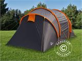 Campingtält, TentZing® Xplorer familj, 4 personer, Orange/Mörkgrå