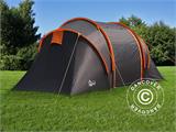 Camping tent, TentZing® Xplorer family, 4 persons, Orange/Dark Grey