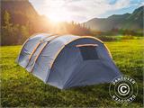 Campingtält, TentZing® Tunnel, 6 personer, Orange/Mörkgrå