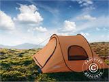 Campingtält pop-up, Flashtents®, 4 personer, Medium PT-1, Orange/Mörkgrå