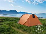 Tenda da campeggio pop up, Flashtents®, 4 persone, Medium PT-2, Arancione/Grigio scuro SOLO 1 PZ. DISPONIBILE