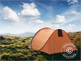 Kempinga telts pop-up Flashtents®, 4 personām, Medium PT-2, Oranža/Tumši pelēka ATLICIS TIKAI 1 GAB.