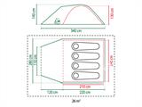 Campingtält, Coleman Kobuk Valley 4 Plus, 4 personer, Grön/Grå
