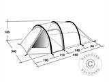 Tente de camping Outwell, Earth 5, 5 personnes, Bleu/Gris