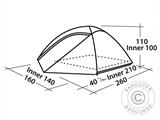 Camping tent, Easy Camp, Meteor 200, 2 persons, Orange