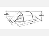 Tente de camping Easy Camp, Tornado 300, 3 pers., Gris