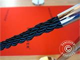 Gedraaid touw voor touw barrières, 150cm, Zwart met Zilveren Haak 