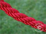 Gedraaid touw voor touw barrières, 150cm, Rood met Zilveren Haak NOG SLECHTS 2 ST.
