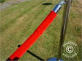 Corda de veludo para barreiras de corda, 150cm, Vermelho e gancho Prata