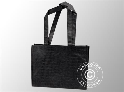 Shoulder bag, metallic, embossed, 40x12x35 cm, 50 pcs., Black 