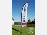 Beach flag PRO, Moyenne taille 276x66 cm, paquet complete
