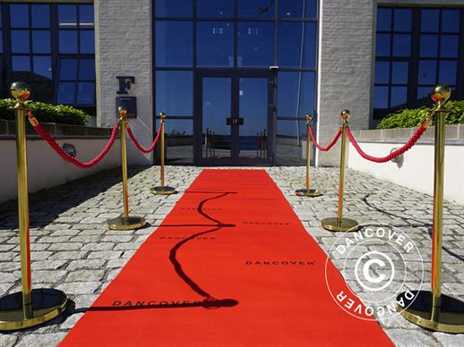 Roter Teppichläufer mit Aufdruck, 1,2x6m