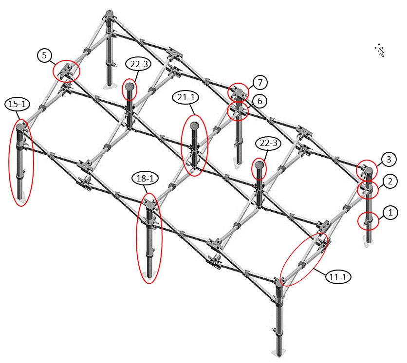 Pikateltta FleXtents PRO Peak Pagoda 4x8m Valkoinen, sis. 6 sivuseinää