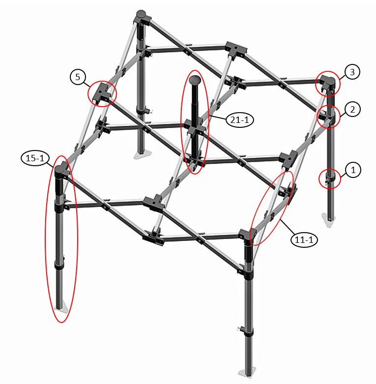 Pikateltta FleXtents Xtreme 50 4x4m Musta, Tulenkestävä, sis. 4 sivuseinää