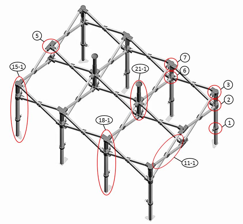 Besucherzelt FleXtents PRO 4x6m weiß, inkl. 8 Seitenwände und 1 transparente Trennwand