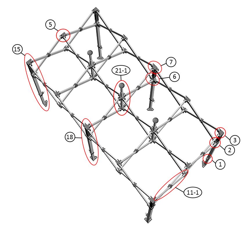 Pikateltta FleXtents Basic v.3, 3x6m Valkoinen