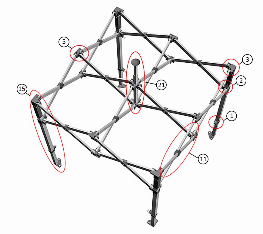 Quick-up telt FleXtents Basic v.2, 2x2m Hvit