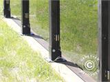 Postide jalused klaasist tara jaoks, 14x14x10cm, Must