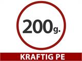 Netarmeret presenning 8x10m, PE 200g/m², Transparent