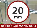 Invernadero de policarbonato TITAN Arch+ 320, 18m², 3x6m, Plateado