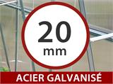 Serre en polycarbonate TITAN Arch+ 320, 30m², 3x10m, Argent
