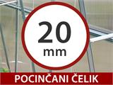 Staklenik polikarbonatni TITAN Arch+ 320, 6m², 3x2m, Srebrna
