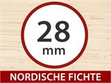 Holzschuppen Hagen 2,3x2,3x2,11m, 28mm, Naturbelassen
