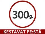 Varastoteltta PRO 2x3x2m PE, Sis. lattiapäällyste, Vihreä/Harmaa