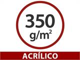 Guarda-sol suspenso Galileo Inox, 3,5x3,5m, Cinza taupe