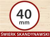 Domek drewniany Vienna, 5,7x3,8x2,45m, 40mm, Naturalny