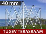 Pop-up aiatelk FleXtents® Steel, Meditsiini- ja esmaabitelgid, 3x6m, Valge, kaasas 6 külgseina