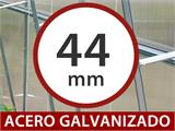 Invernadero de policarbonato, Duo 12m², 2x6m, Plateado