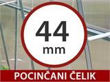 Staklenik Polikarbonatni, Duo 12m², 2x6m, Srebrna