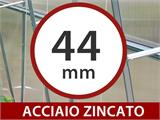 Serra in Policarbonato, Duo 12m², 2x6m, Argento