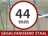Broeikas Polycarbonaat Extensie, Duo, 4m², 2x2m, Zilver