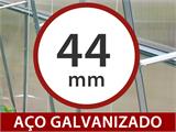 Extensão de Estufas de Policarbonato, Duo, 4m², 2x2m, Prata