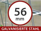 Gewächshaus Polycarbonat TITAN Arch 320, 18m², 3x6m, Silber