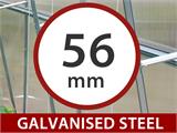 Extension for greenhouse polycarbonate TITAN Dome 320, 5 m², 2.5x2 m, Silver