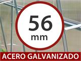 Extensión para invernadero de policarbonato TITAN Dome 320, 5m², 2,5x2m, Plateado