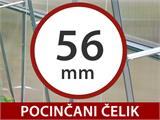 Staklenik polikarbonatni TITAN Dome 320, 25m², 2,5x10m, Srebrna