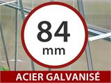 Serre professionnelle 6mm polycarbonate TITAN Arch 196, 31,5m², 7,5x4,2m, Argent