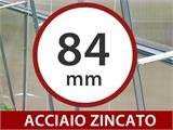 Serra professionale in policarbonato 6mm TITAN Peak 240, 21m², 5x4,2m, Argento
