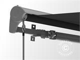 Awning w/Crank handle, 3.95x2.5 m, Grey/Grey Frame