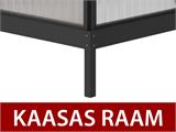 Talveaia, aiapaviljoni klaas 12m², 4,2x2,86x2,84m koos alusega, Must