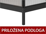 Oranžerija, sjenica staklena 12m², 4,2x2,86x2,84m s podlogom, Crna